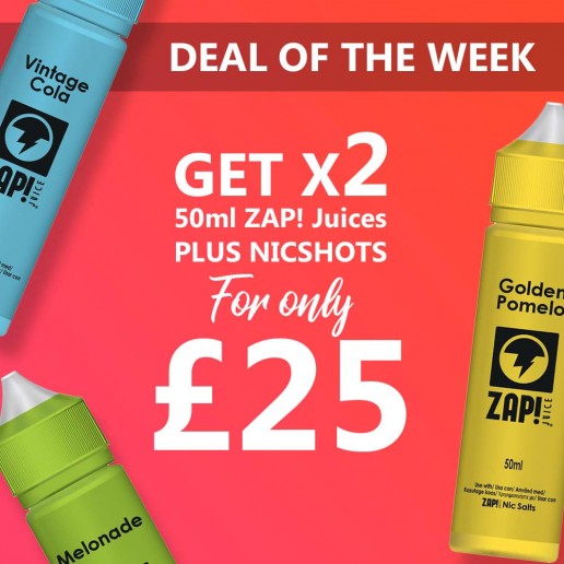 DEAL OF THE WEEK - 2x ZAP! 50ml's Only £25